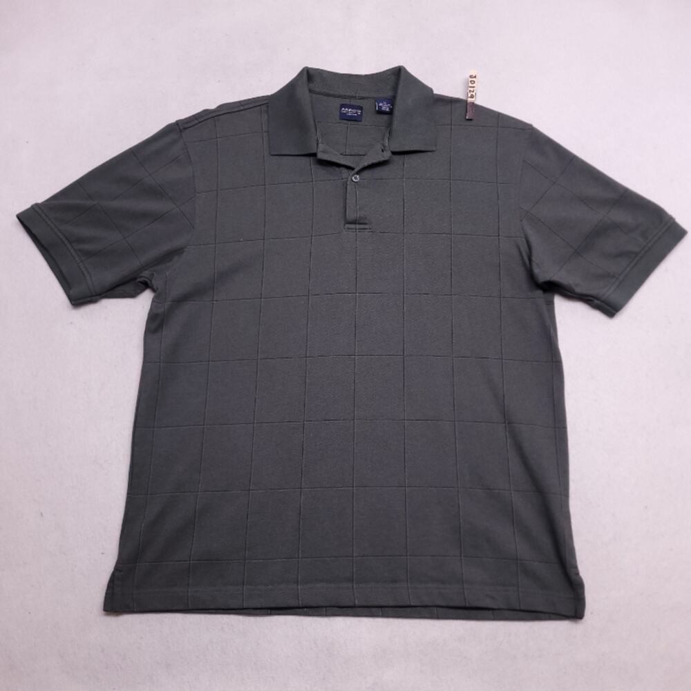 Arrow Men's Casual Short Sleeve Polo Shirt Size M Dark Green